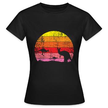 Retro Australien - Frauen T-Shirt - Schwarz - Vorne - AI Model Female 172 dark (172cm)