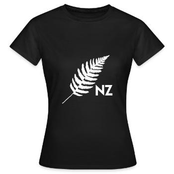 Nationalité néo-zélandaise - T-shirt Femme - noir - Devant - AI Model Female 172 dark (172cm)
