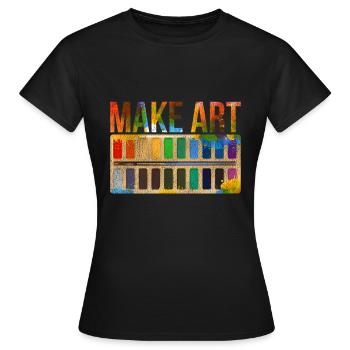 Künstler Geschenk - Frauen T-Shirt - Schwarz - Vorne - AI Model Female 172 dark (172cm)