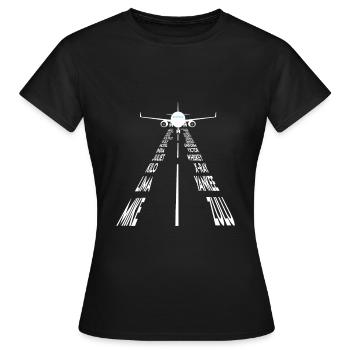 Flugzeug Kinder - Frauen T-Shirt - Schwarz - Vorne - AI Model Female 172 dark (172cm)