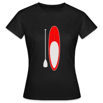 SUP Sportler - Frauen T-Shirt - Schwarz - Vorne - AI Model Female 172 dark (172cm)