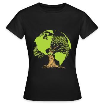 Protection de l'environnement pour le Jour de la Terre - T-shirt Femme - noir - Devant - AI Model Female 172 dark (172cm)