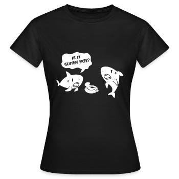Maladie coeliaque sans gluten - T-shirt Femme - noir - Devant - AI Model Female 172 dark (172cm)