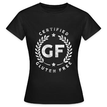 Gluten free - Women's T-Shirt - black - Front - AI Model Female 172 dark (172cm)