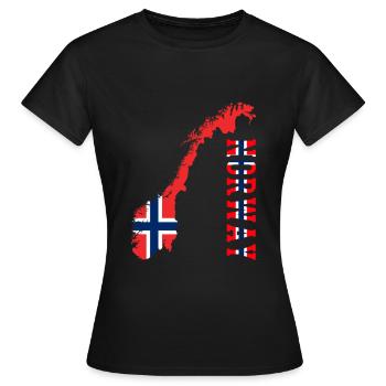 Norvège Oslo Norvégien - T-shirt Femme - noir - Devant - AI Model Female 172 dark (172cm)