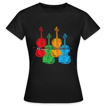 cello - Women's T-Shirt - black - Front - AI Model Female 172 dark (172cm)