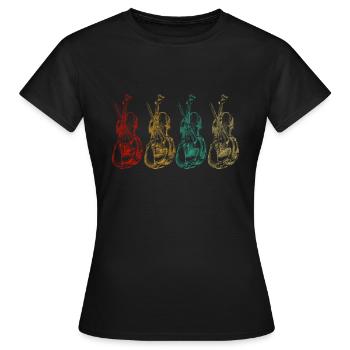 Violoncelle violoncelle - T-shirt Femme - noir - Devant - AI Model Female 172 dark (172cm)