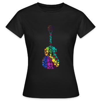 Gitarre E Gitarre - Frauen T-Shirt - Schwarz - Vorne - AI Model Female 172 dark (172cm)