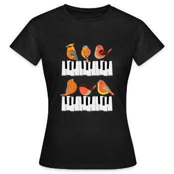 Instrument de piano - T-shirt Femme - noir - Devant - AI Model Female 172 dark (172cm)