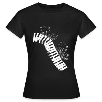 Piano musique classique - T-shirt Femme - noir - Devant - AI Model Female 172 dark (172cm)