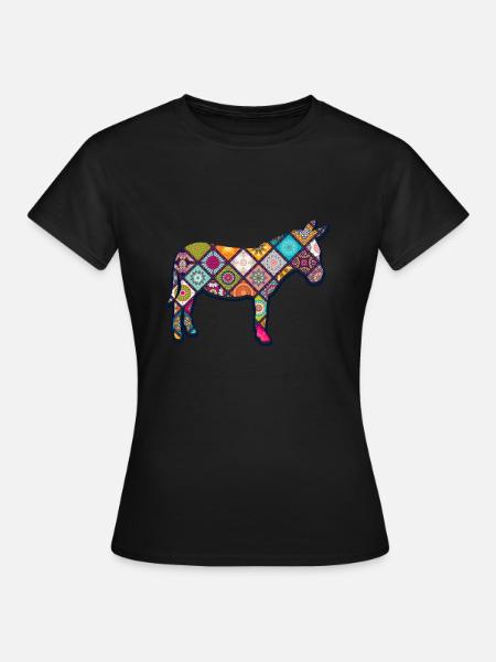 Esel Bauernhof Tier - Frauen T-Shirt - Schwarz