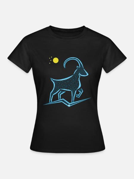 Bergziege Tier - Frauen T-Shirt - Schwarz