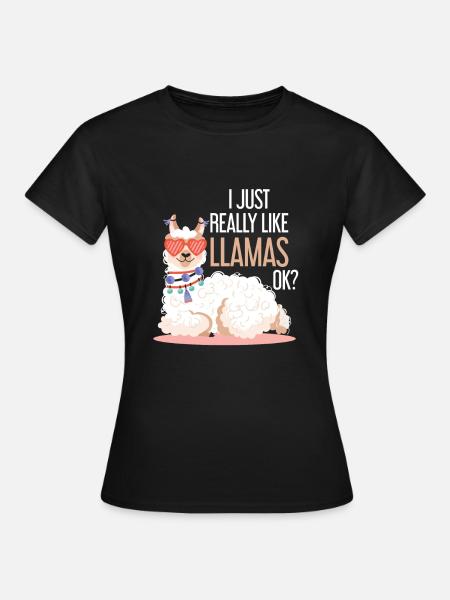 Lama - Frauen T-Shirt - Schwarz