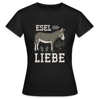 Esel Pferd Landei - Frauen T-Shirt - Schwarz - Vorne - AI Model Female 172 dark (172cm)