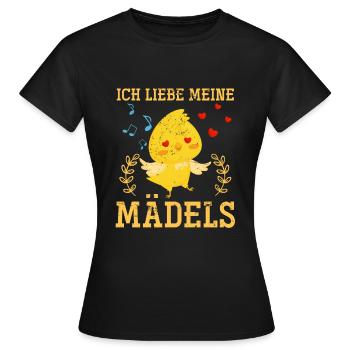 Huhn Dorfkind Landei - Frauen T-Shirt - Schwarz - Vorne - AI Model Female 172 dark (172cm)