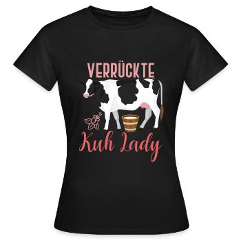 Kuh Kuhglock - Frauen T-Shirt - Schwarz - Vorne - AI Model Female 172 dark (172cm)