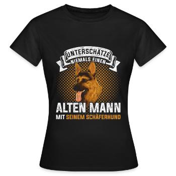 Deutscher Schäferhund Tierliebhaber - Frauen T-Shirt - Schwarz - Vorne - AI Model Female 172 dark (172cm)