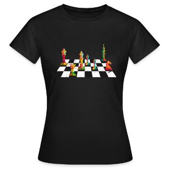 Sport d'échecs - T-shirt Femme - noir - Devant - AI Model Female 172 dark (172cm)