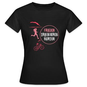 Triathlon Sportler - Frauen T-Shirt - Schwarz - Vorne - AI Model Female 172 dark (172cm)