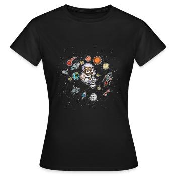 Waschbär Bandit Kinder - Frauen T-Shirt - Schwarz - Vorne - AI Model Female 172 dark (172cm)