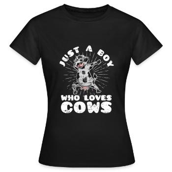 Vache - T-shirt Femme - noir - Devant - AI Model Female 172 dark (172cm)