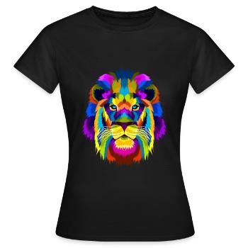 Löwe Raubtier - Frauen T-Shirt - Schwarz - Vorne - AI Model Female 172 dark (172cm)