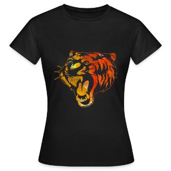 Tiger gift - Women's T-Shirt - black - Front - AI Model Female 172 dark (172cm)