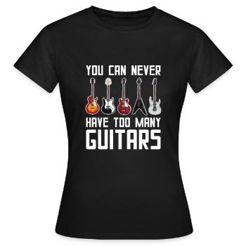 Gitarre - Frauen T-Shirt - Schwarz - Vorne - AI Model Female 172 dark (172cm)