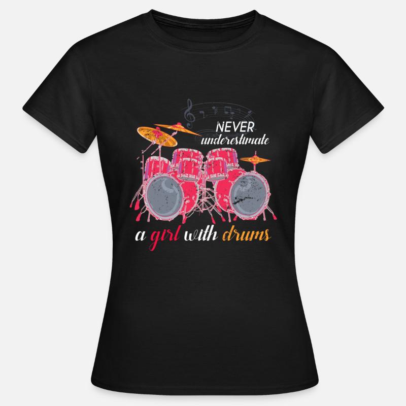 Trommepige - T-shirt dam - svart