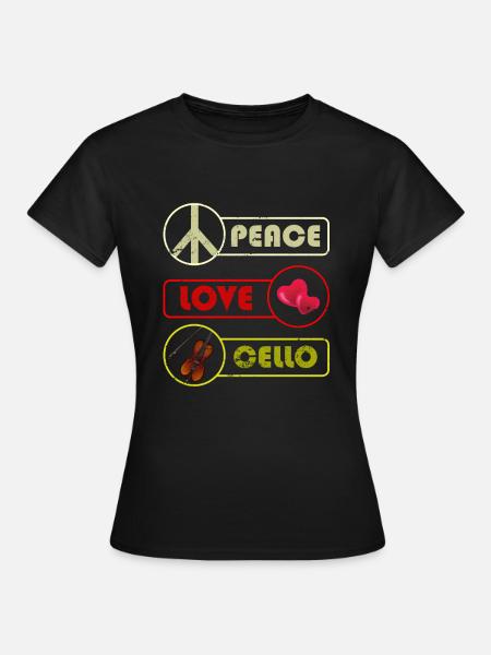 Cello - Frauen T-Shirt - Schwarz