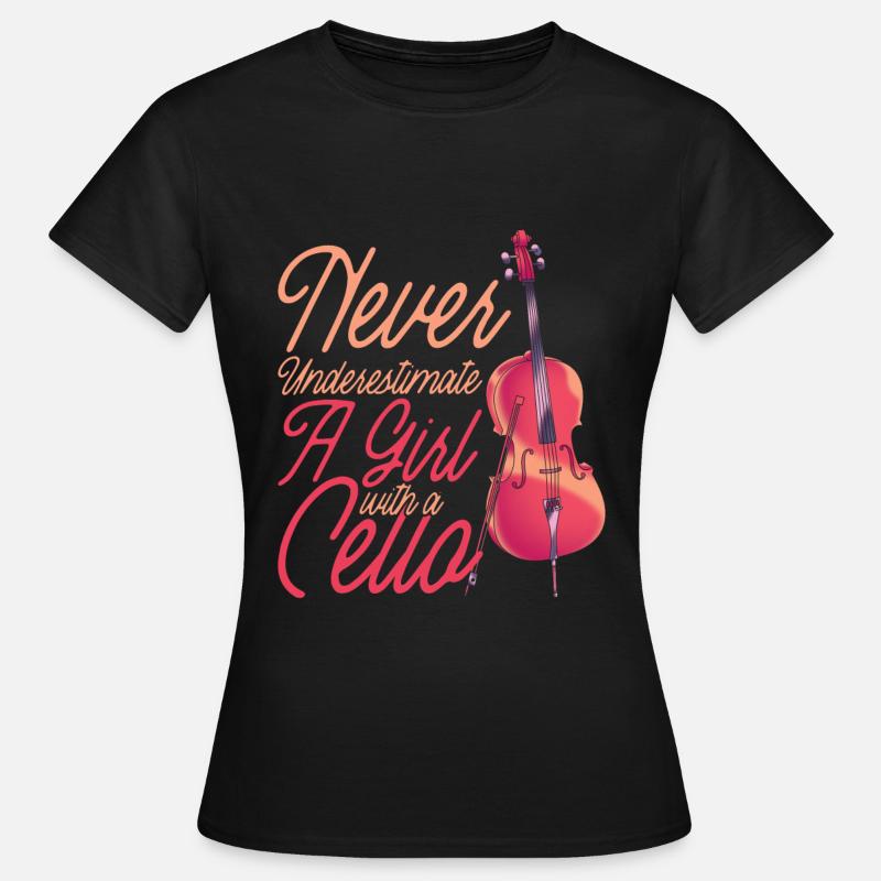 cello - T-shirt dam - svart