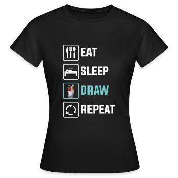 Artistes - T-shirt Femme - noir - Devant - AI Model Female 172 dark (172cm)