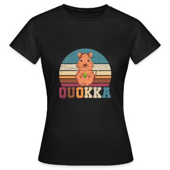 Quokka Australia animal lover - Women's T-Shirt - black - Front - AI Model Female 172 dark (172cm)
