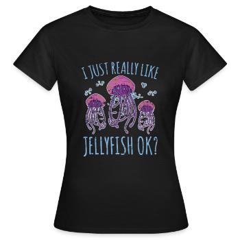 Qualle Qualle - Frauen T-Shirt - Schwarz - Vorne - AI Model Female 172 dark (172cm)
