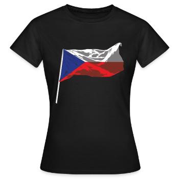 Czech Design for Czech fans - Women's T-Shirt - black - Front - AI Model Female 172 dark (172cm)