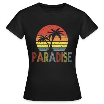 Paradise - Frauen T-Shirt - Schwarz - Vorne - AI Model Female 172 dark (172cm)