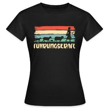 Führungskraft Schafe Hirtin Geschenkidee Humor - Frauen T-Shirt - Schwarz - Vorne - AI Model Female 172 dark (172cm)