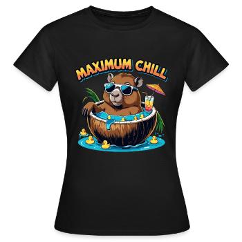 Design amusant de capybara - Refroidissement maximal - T-shirt Femme - noir - Devant - AI Model Female 172 dark (172cm)