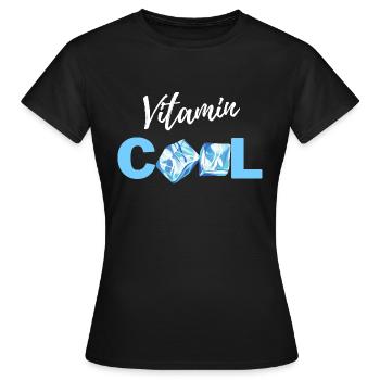 Vitamines COOL - T-shirt Femme - noir - Devant - AI Model Female 172 dark (172cm)