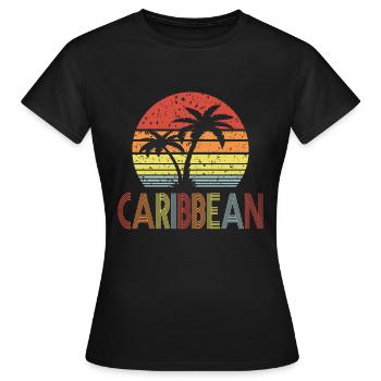 Caraïbes - T-shirt Femme - noir - Devant - AI Model Female 172 dark (172cm)