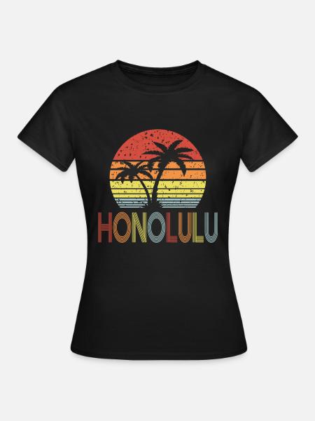 Honolulu - Frauen T-Shirt - Schwarz