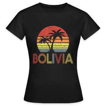 Bolivie - T-shirt Femme - noir - Devant - AI Model Female 172 dark (172cm)