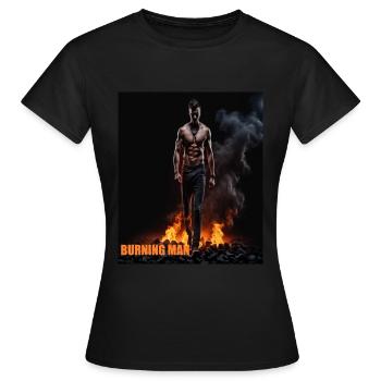 Burning Man3 - Frauen T-Shirt - Schwarz - Vorne - AI Model Female 172 dark (172cm)