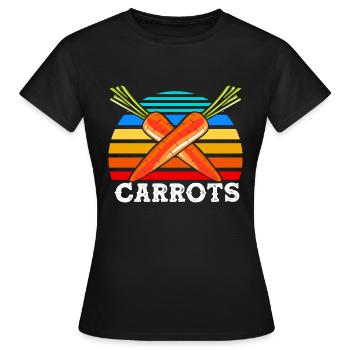 Carotte Vintage Carrot - T-shirt Femme - noir - Devant - AI Model Female 172 dark (172cm)