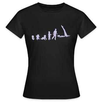 evolution natation synchro foetus human8 - T-shirt Femme - noir - Devant - AI Model Female 172 dark (172cm)