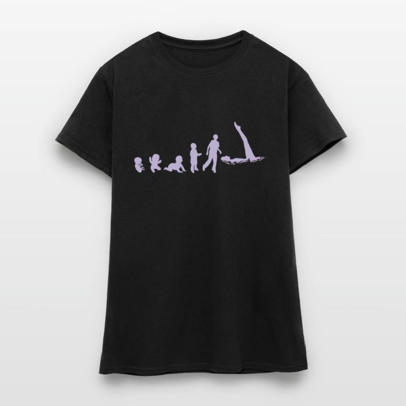 evolution natation synchro foetus human8 T-shirt Femme