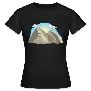 échelle d'escalade vélo échelle montée montagne s - T-shirt Femme - noir - Devant - AI Model Female 172 dark (172cm)