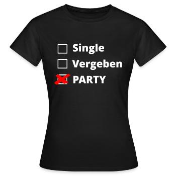 Party - Frauen T-Shirt - Schwarz - Vorne - AI Model Female 172 dark (172cm)