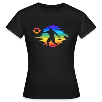 tischtennis schmetterball tischtennisspieler - Frauen T-Shirt - Schwarz - Vorne - AI Model Female 172 dark (172cm)