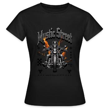 Motard de Mystic Street - T-shirt Femme - noir - Devant - AI Model Female 172 dark (172cm)